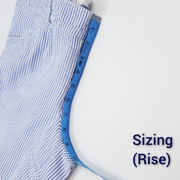 AMERICAN EAGLE OUTFITTERS Blue Striped Quality Linen Style Shorts - Picture 6 of 7